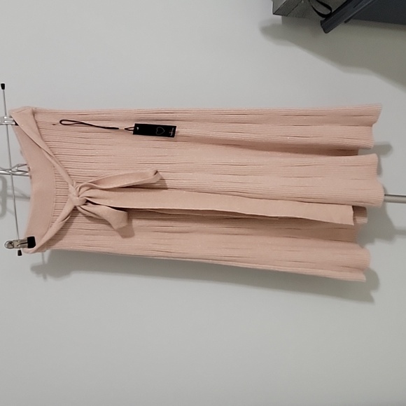 NWT pink midi skirt with metallic threads - Picture 1 of 5